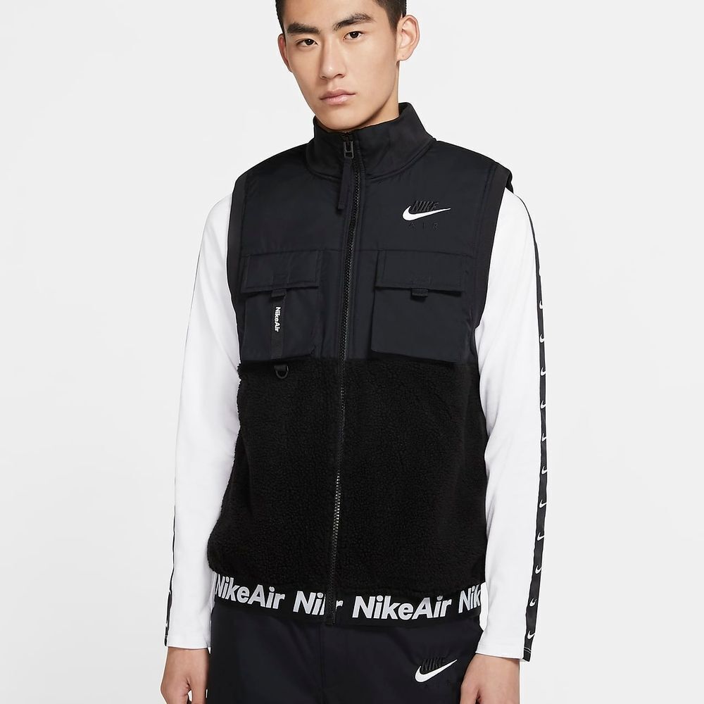 Nike Air Men's Black and White Vest